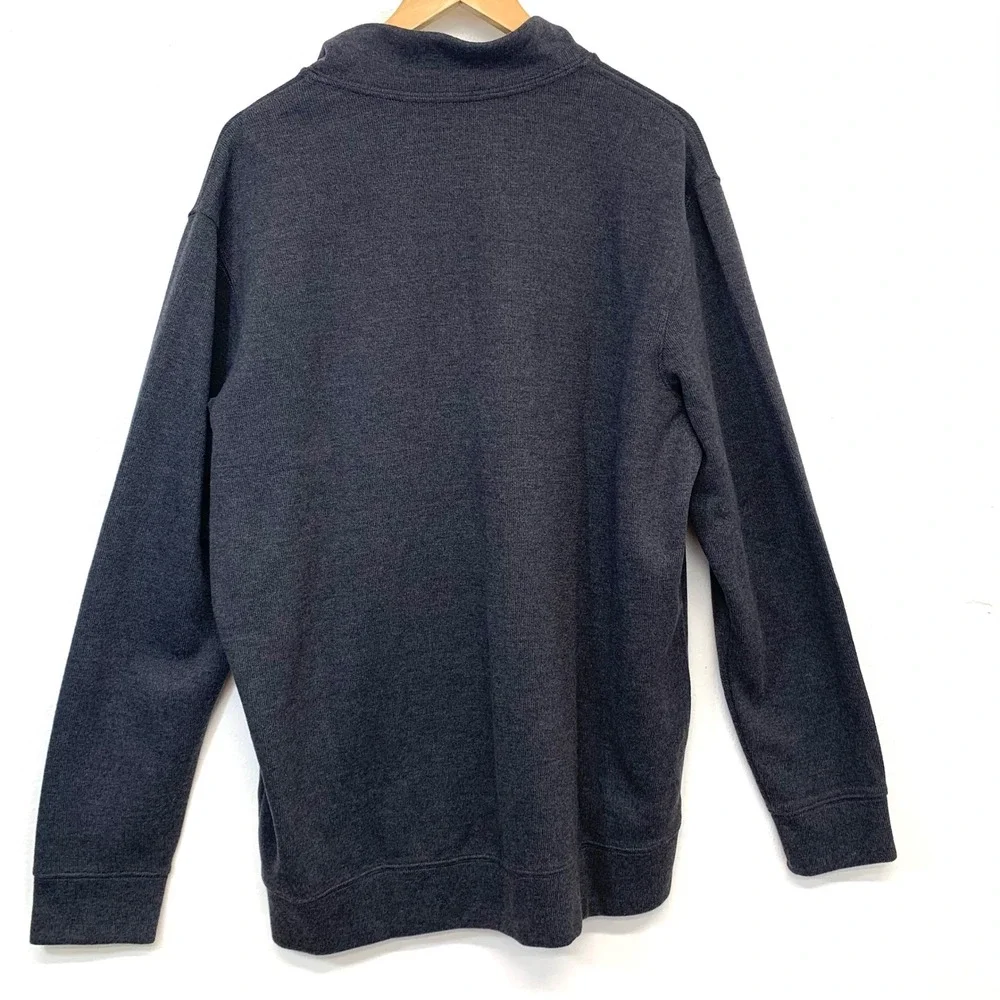 Lands End Quarter Zip Pullover Rib Knit Sweater Bundle Blue Gray 2 Pack Men XL